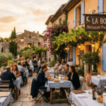 terasse de la bonne nuit sur le thème de la provence, en plein service