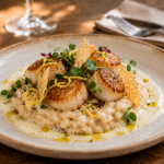 risotto crémeux de noix de saint jacques
